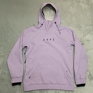 Dope Snow Yeti Snowboard Jacket Men Medium Purple Pullover Softshell Hoodie Ski